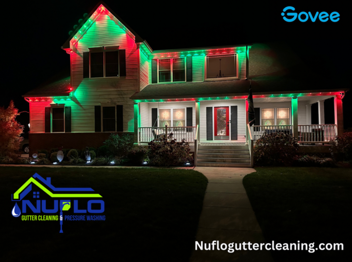 Govee Light Installation for Nuflo Gutter Cleaning & Pressure Washing in Blackwood, NJ