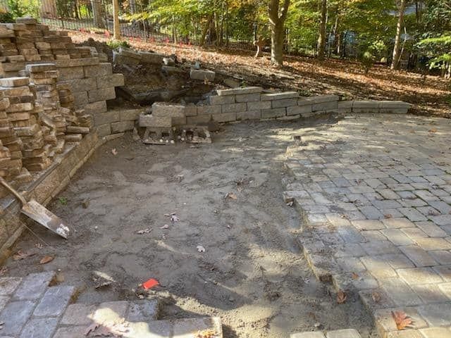 Retaining Wall Construction for Paradise Landscaping and Tree Service in Greenwood County, SC
