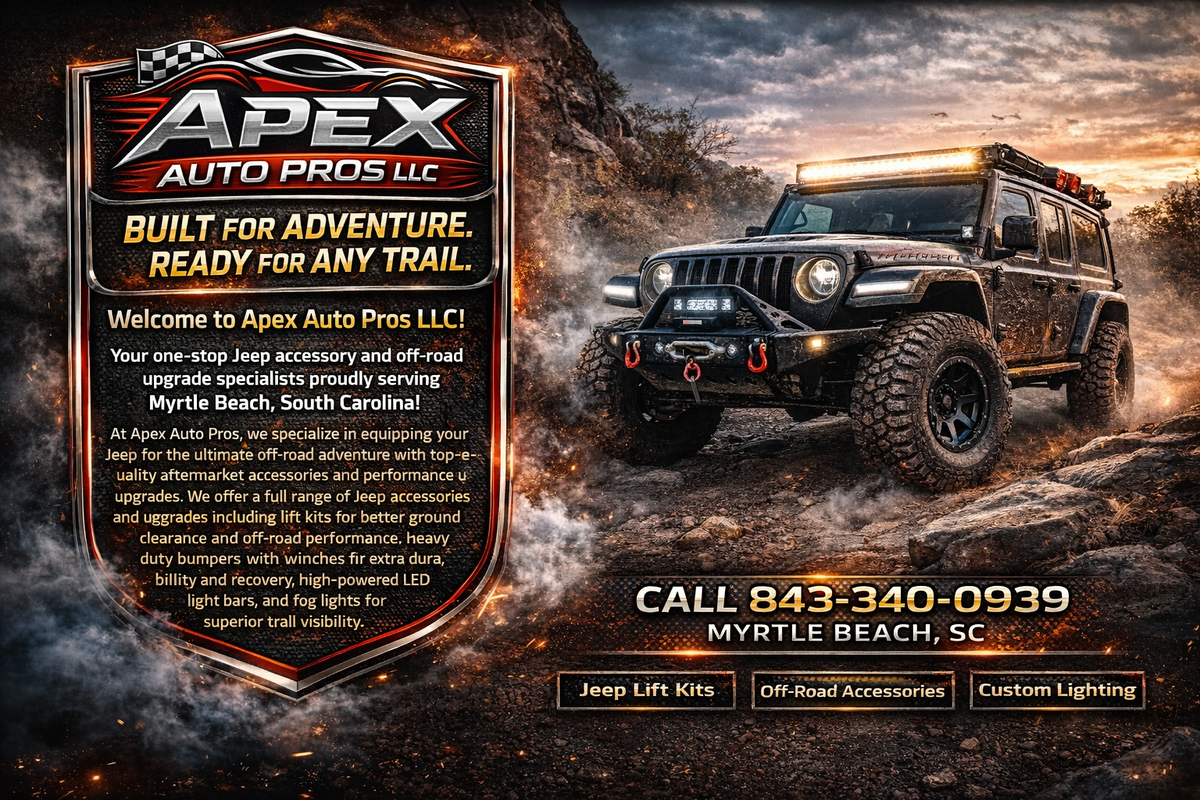 Jeep, accessories and upgrades for Apex Auto Pros in Myrtle Beach, SC