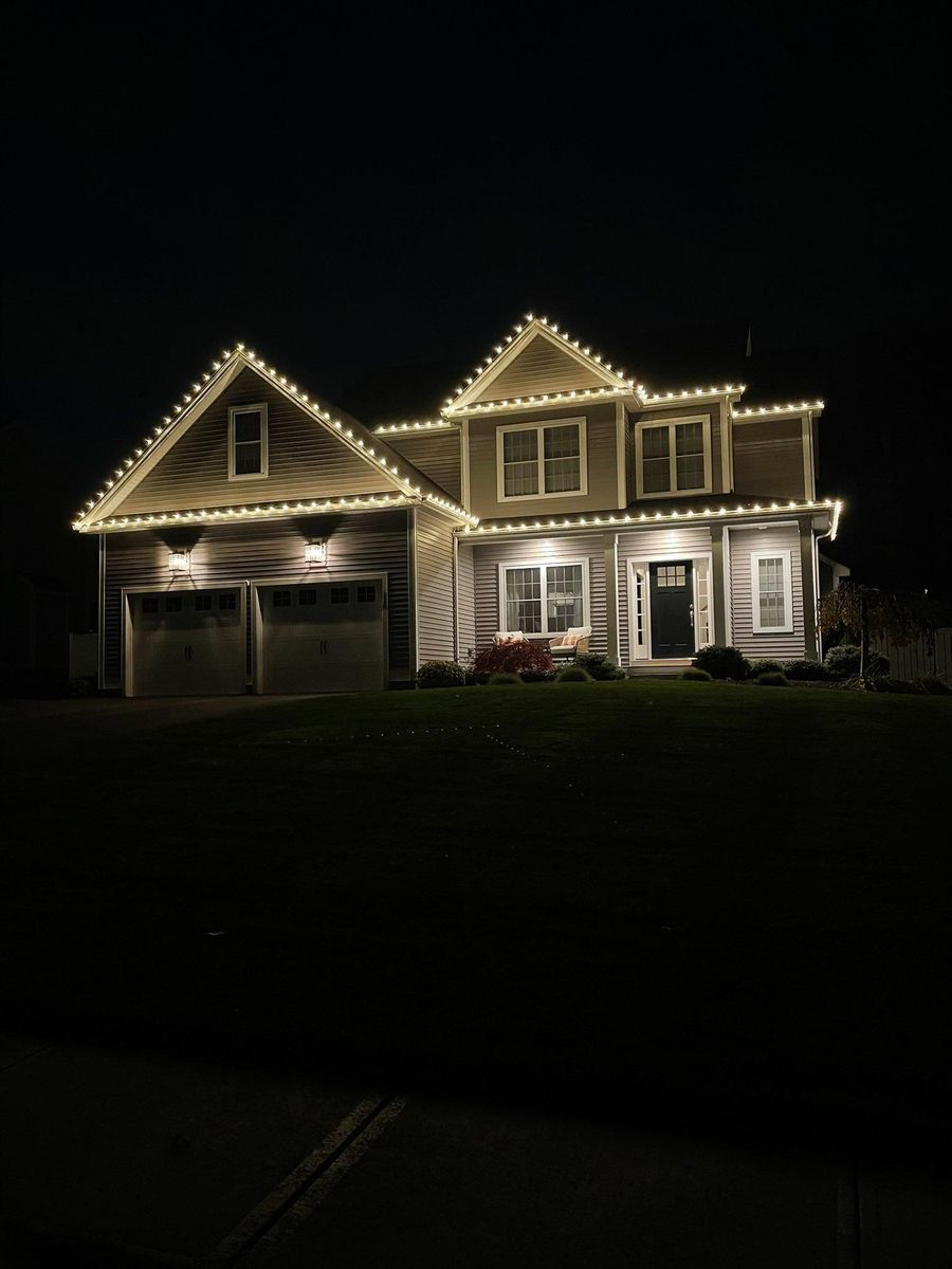 Patio Light Installation for Deck the Halls in Bristol, CT