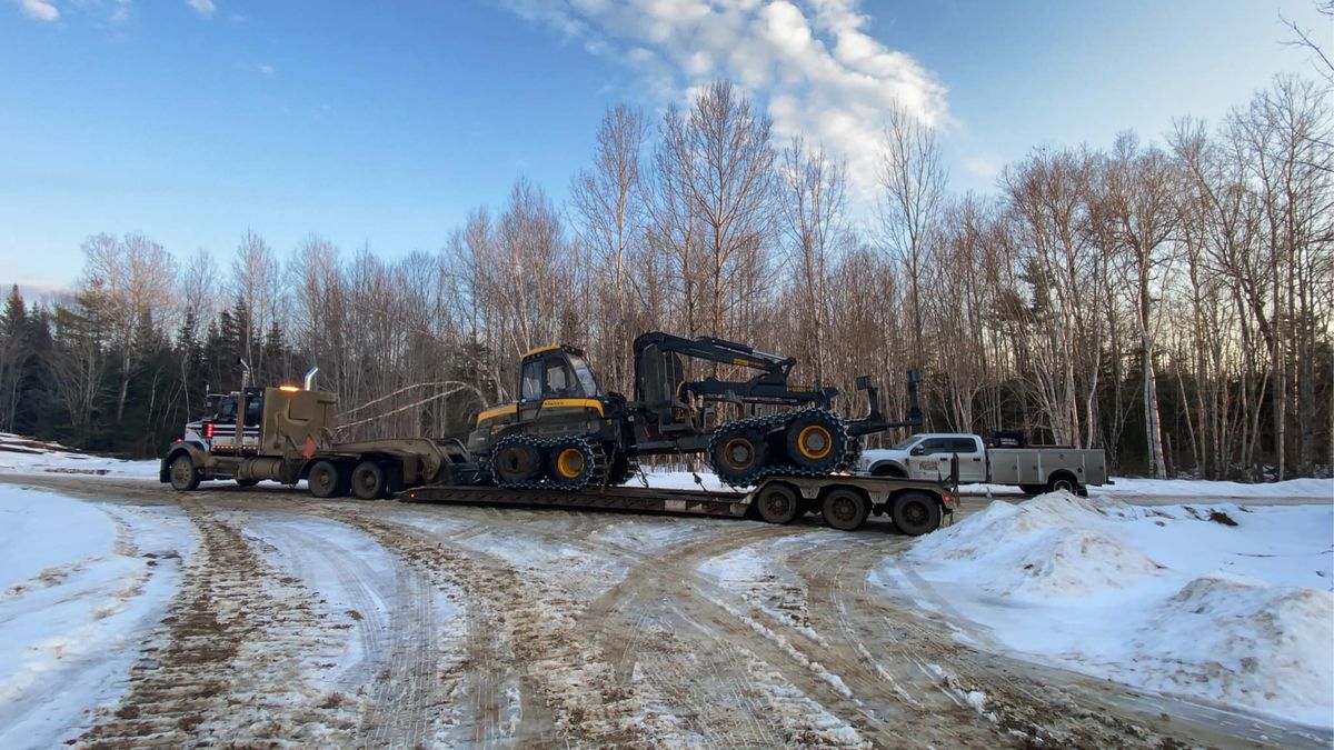 Heavy Equipment Transportation for Gardner Road Company in Winn, ME