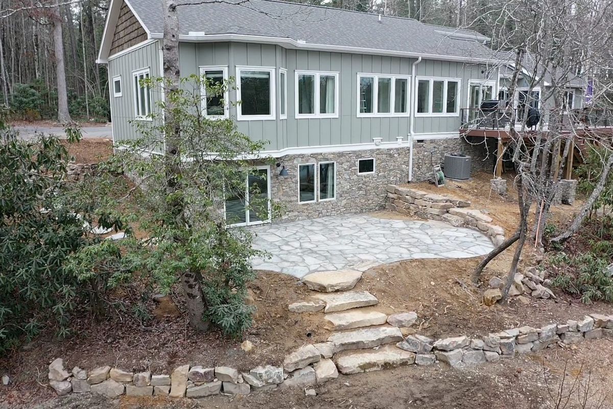 flagstone stone work for Acosta's Stone Work in Henderson, NC