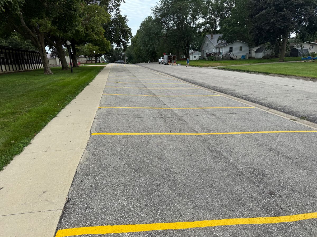 Line Striping for Midwest Line Striping LLC in Spirit Lake, IA