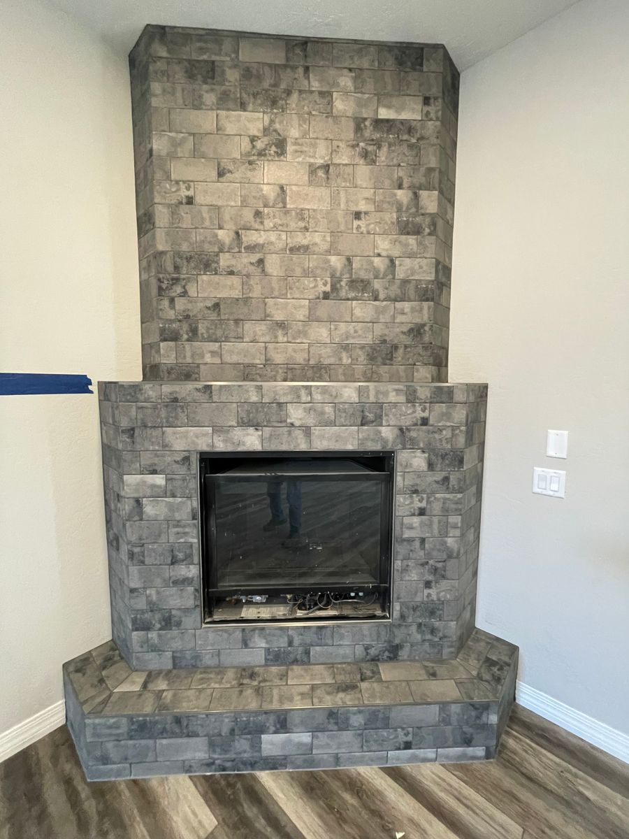 Fireplace Tiling for C&N Flooring Solutions LLC in Chino Valley, AZ