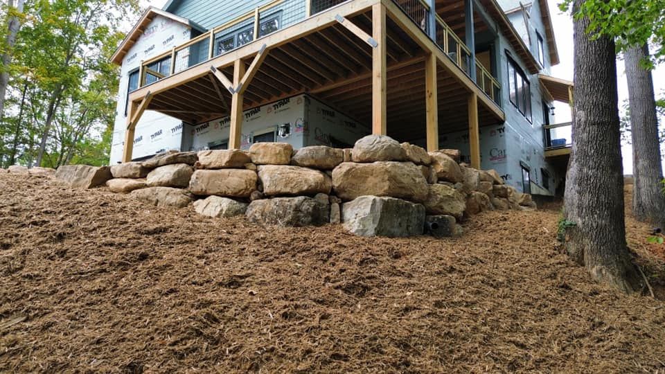 Boulder Walls for Lanier Excavating LLC in Bedford County, VA