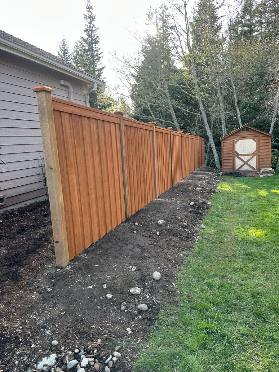 Fence Installation for McBride and Sons Fence in Camano, WA