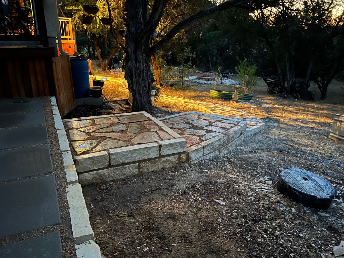 Patio Design & Construction for DR Landscape in San Antonio, TX