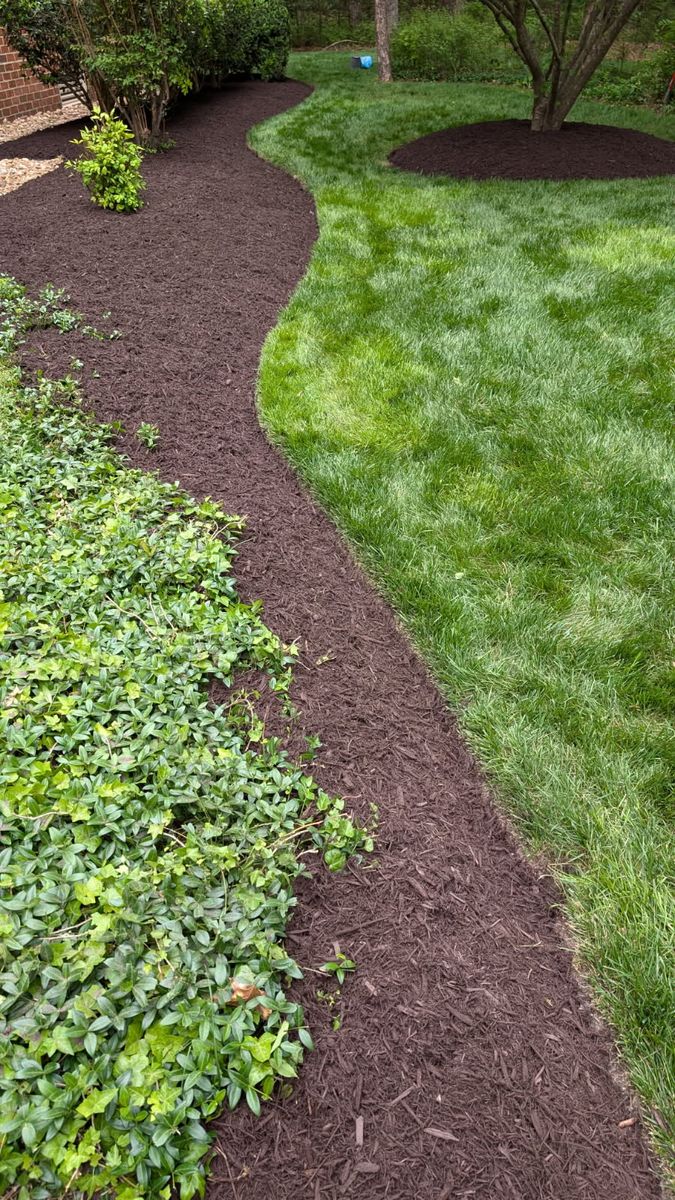 Mulch Installation for E-Z Care Lawn Service in Prince George, VA