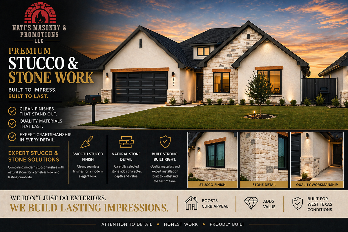 Masonry for Nati's Masonry & Promotions LLC in Odessa, TX