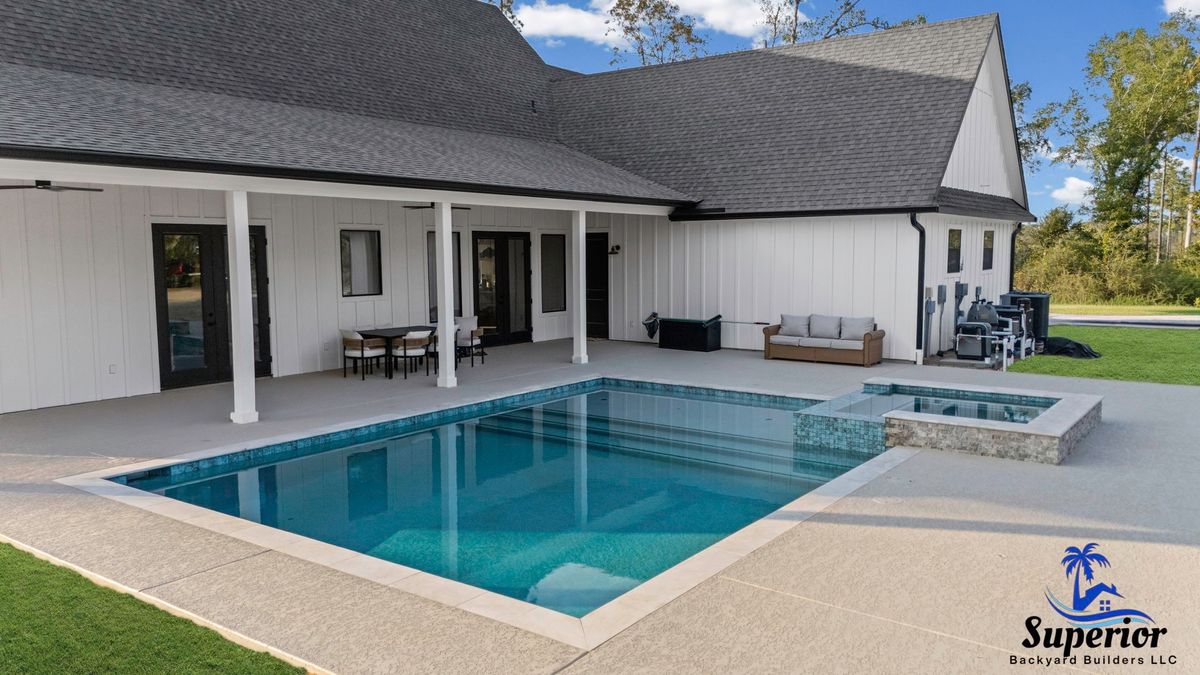 Pool Deck Paving for Superior Backyard Builders LLC in Livingston, TX