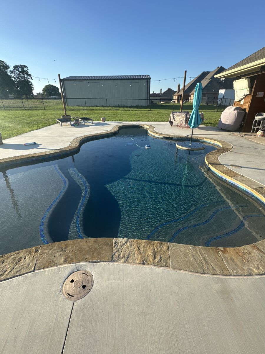 Pool Deck Paving for Black Diamond Custom Pools LLC in Azle, TX