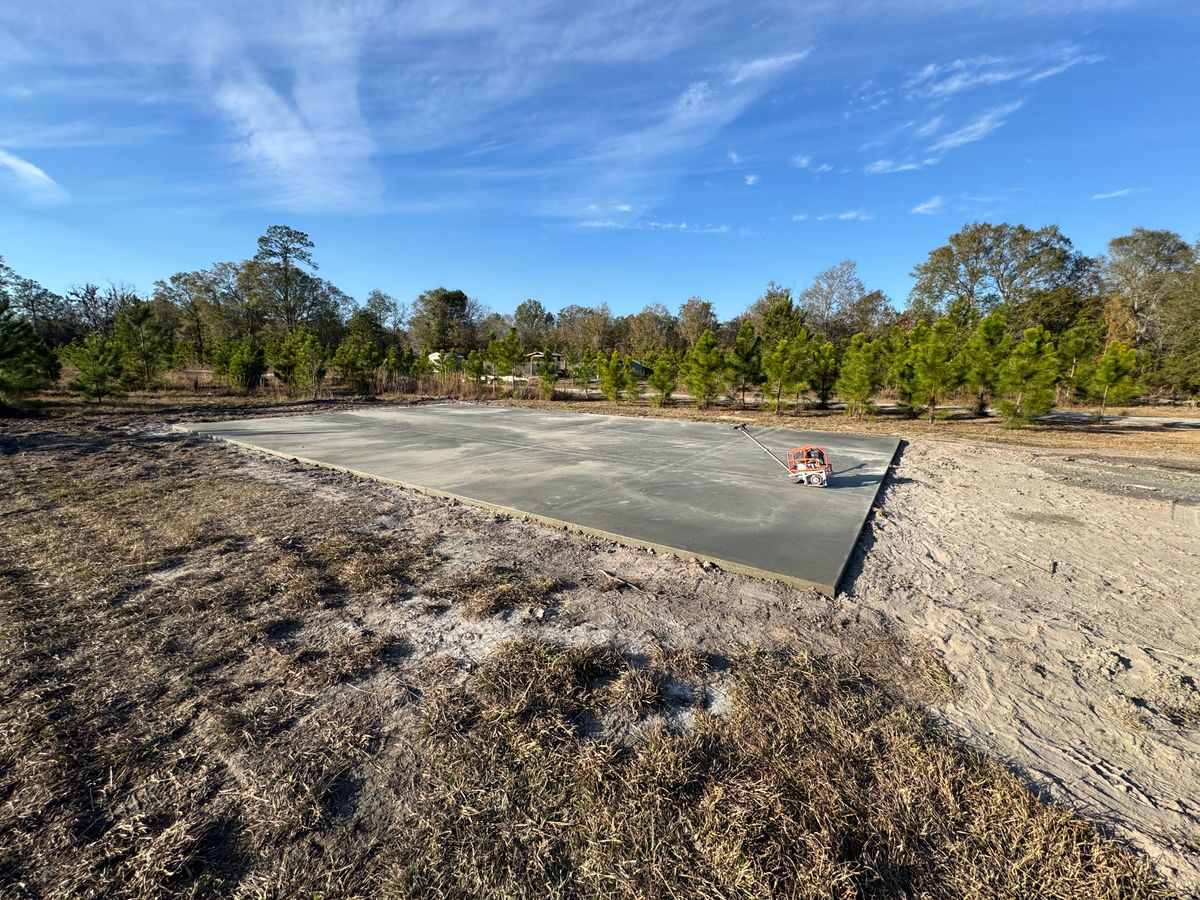 Concrete for Cameron Enterprises in Live Oak, FL
