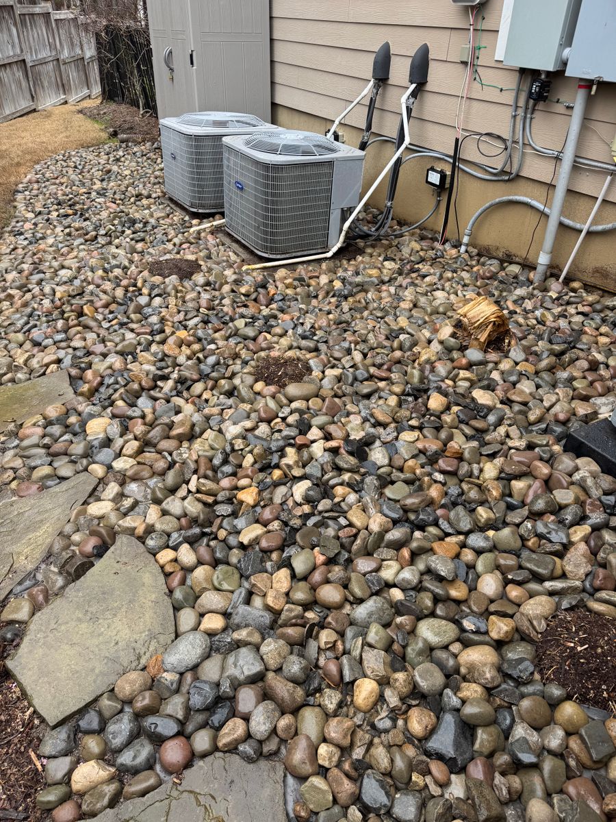 Rock Installation for Chavez Landscaping in Pittsboro, NC