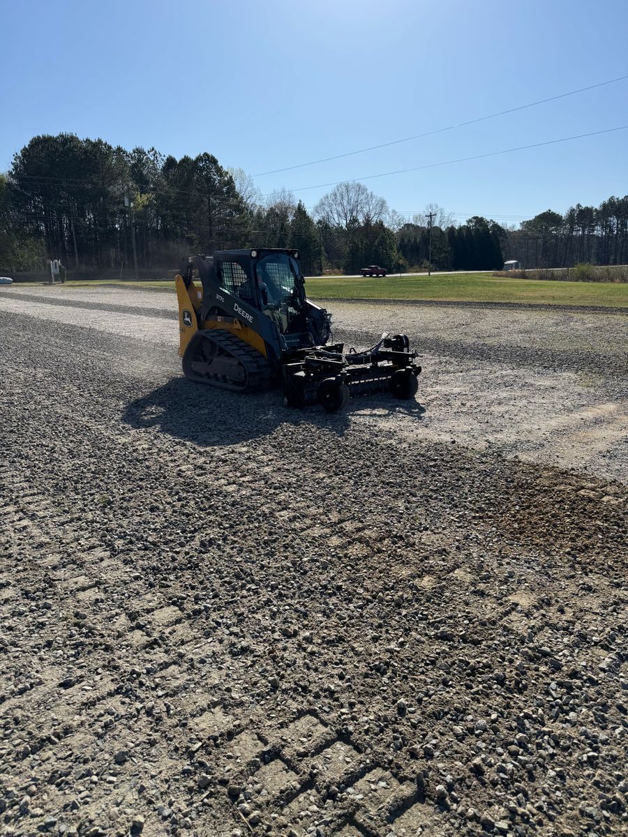 Skid Steer Work for Grandview Lawn Care in Norwood, NC