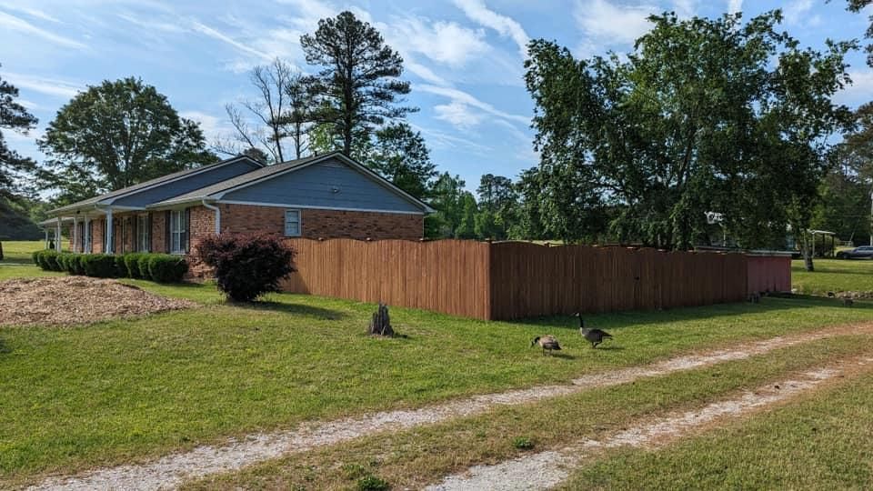 Wood Fence Installation for JB Nealy Fence in Elgin, SC