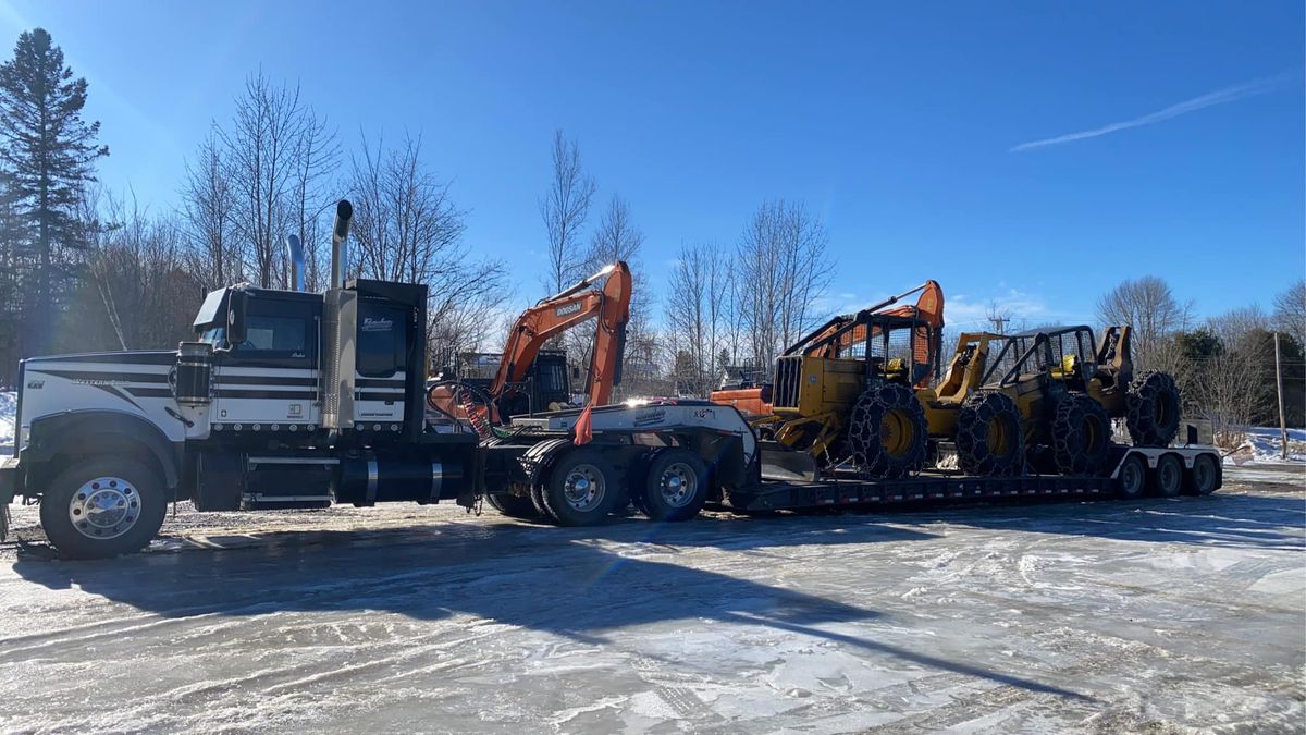 Heavy Equipment Transportation for Gardner Road Company in Winn, ME