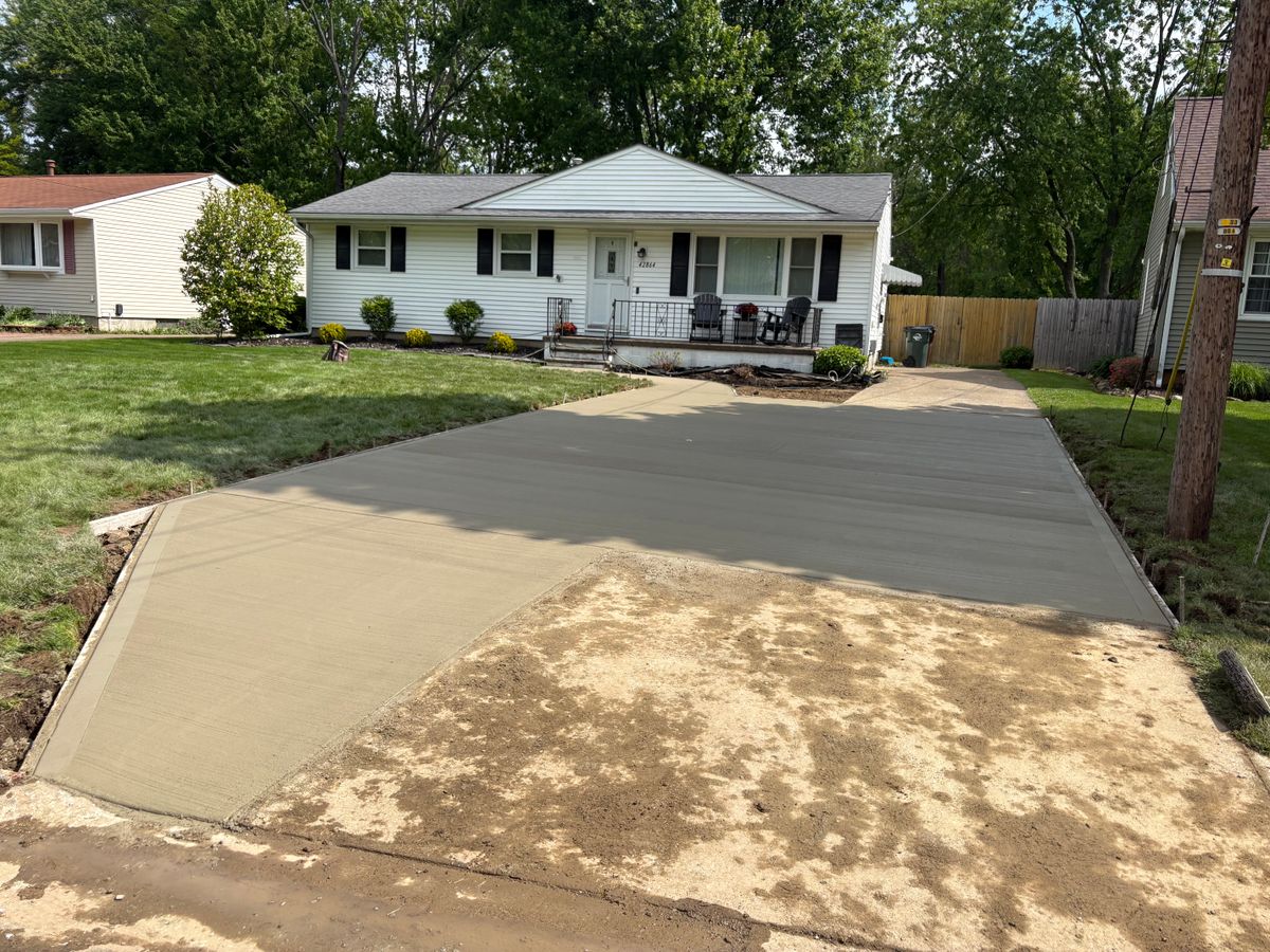 Driveway tear out and replacement for Concrete Pros, LLC in Lorain, OH
