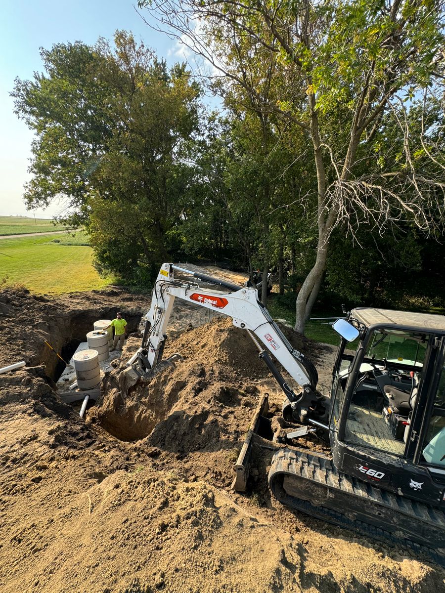 Septic system Installation for NXT LVL Excavating in New London, MN