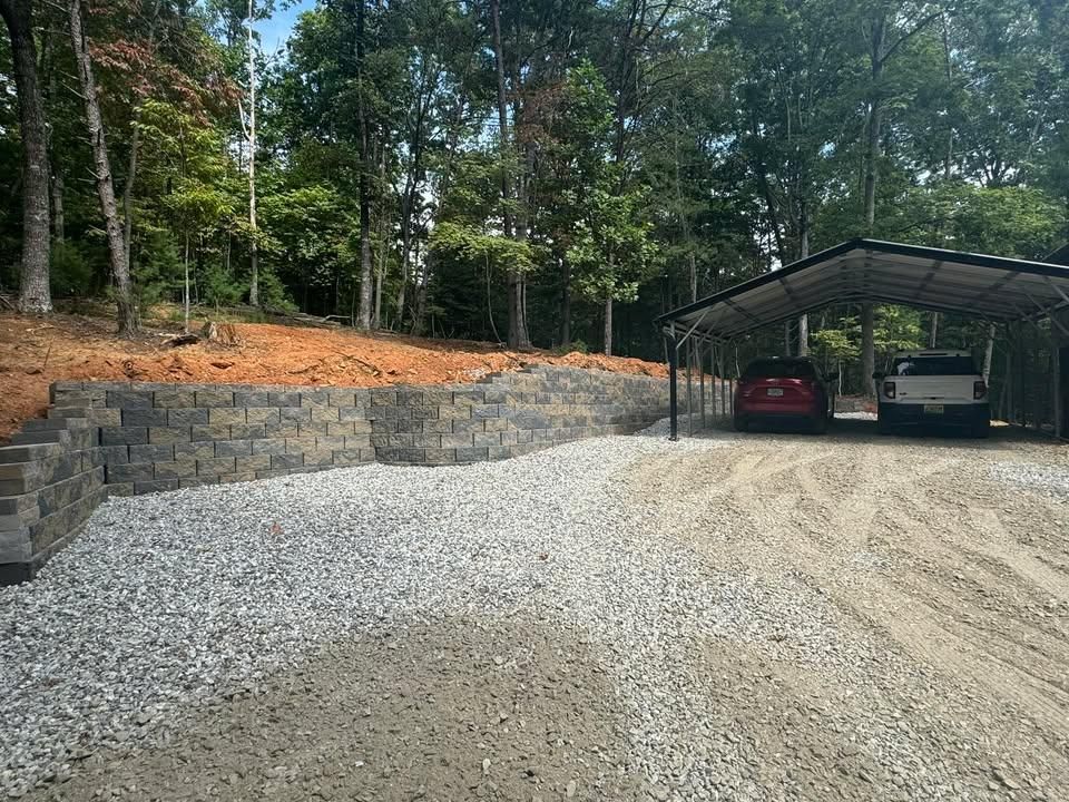 Retaining Wall Construction for C & D Landscaping Services LLC in Blairsville, GA