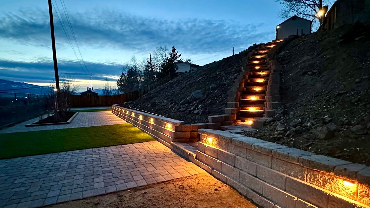 Retaining Wall Construction for Angel Landscaping in Sparks, NV