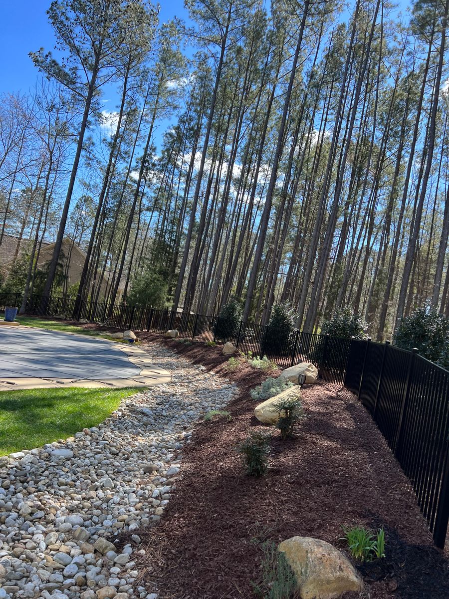 Mulch Installation for KM Landworks in Moncure ,  NC