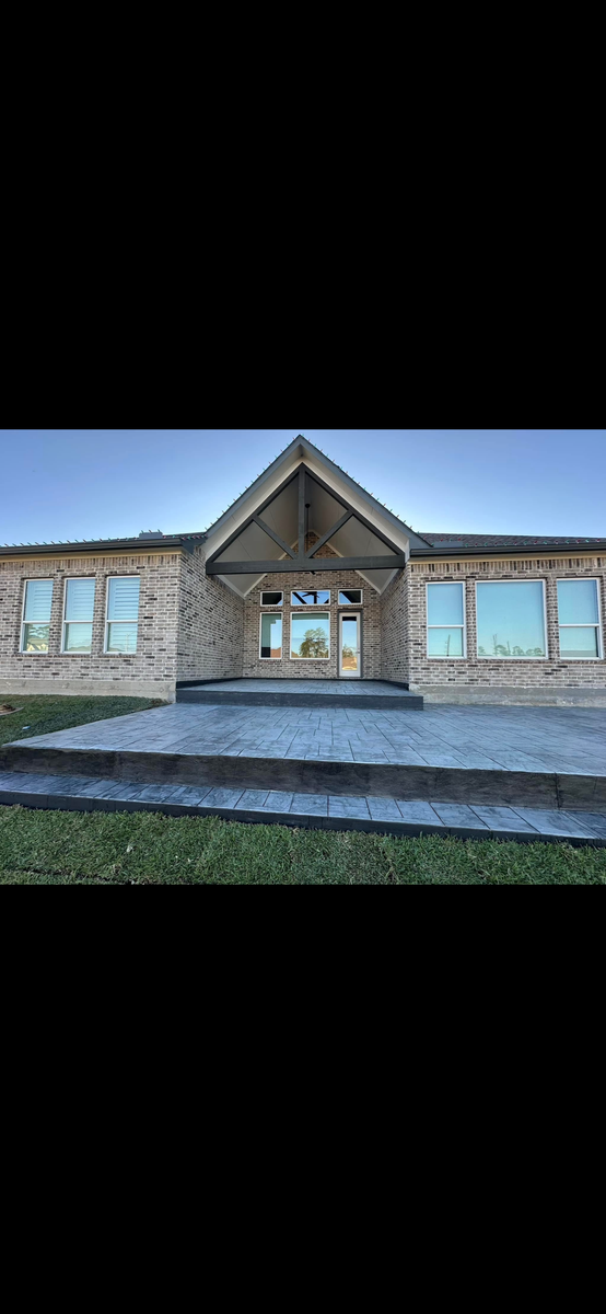 Stamped Concrete Installation for NG Concrete Services in Houston, TX