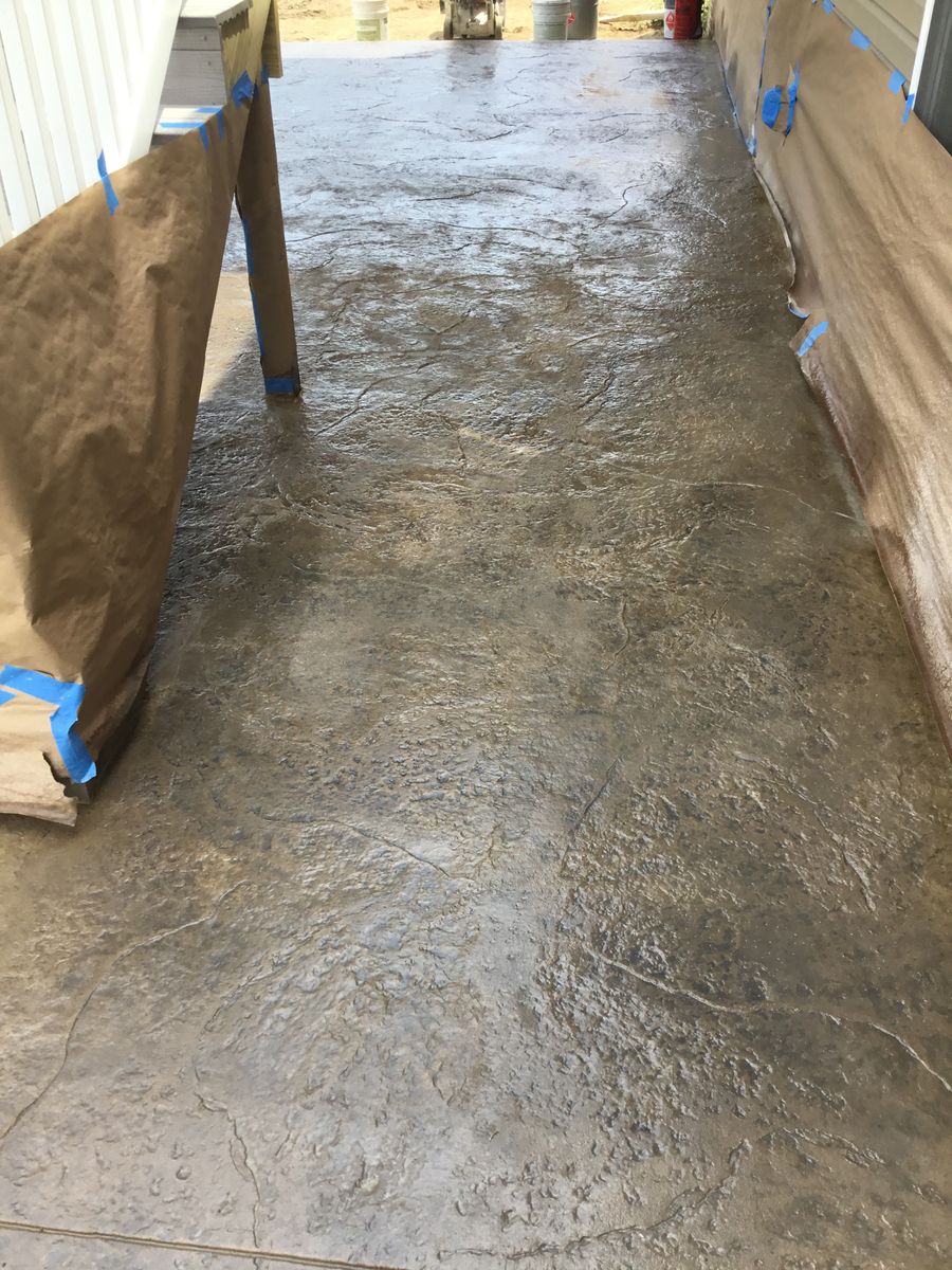 Stamped Concrete Installation for Lake Erie Companies in Grand River, OH
