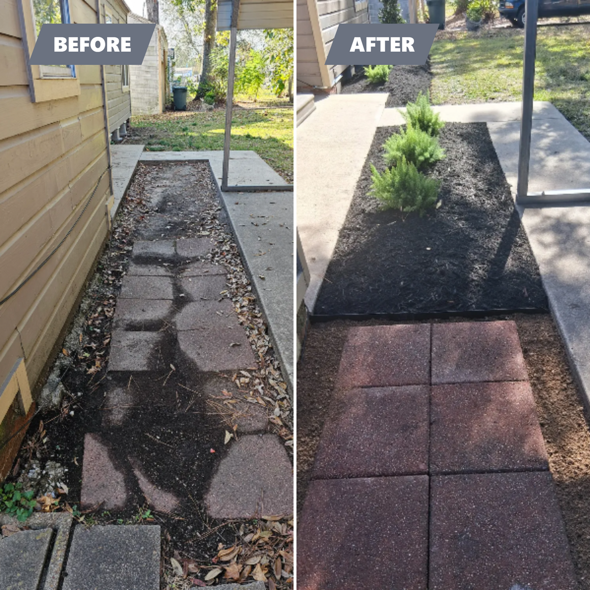 Mulch Installation for Bruno's Professional Lawn's & Landscape in Beaumont, TX