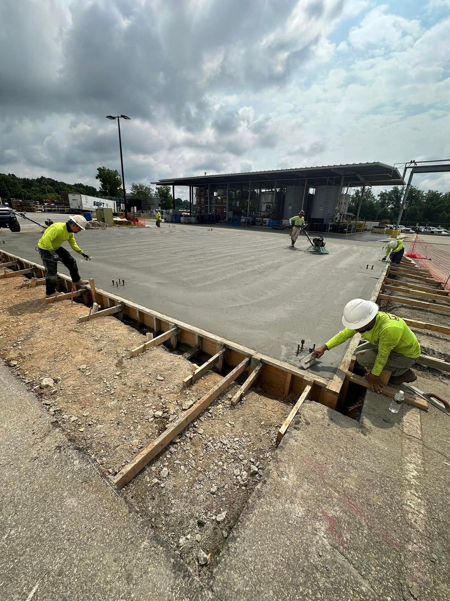 Concrete Slab Construction for J & Son Construction LLC in Forest City, NC