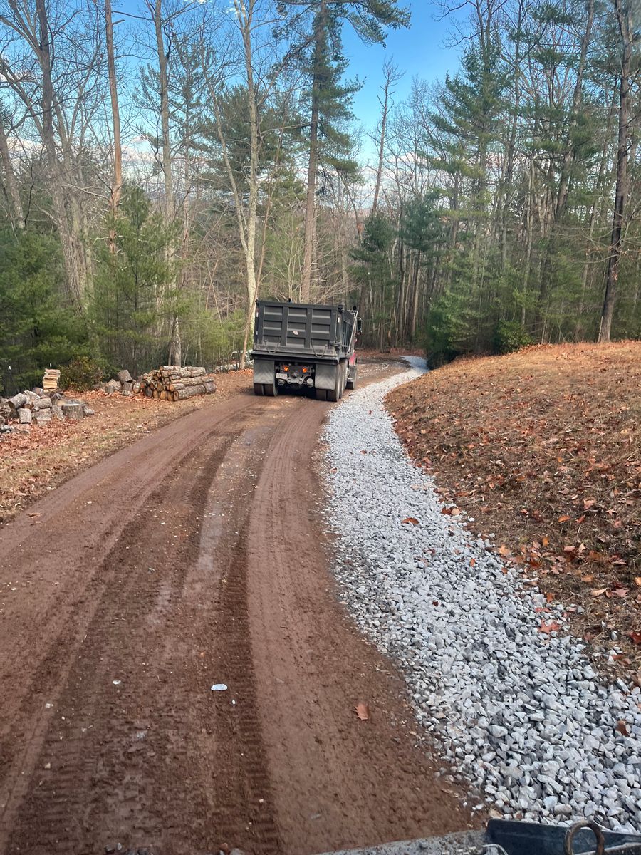 Driveway Construction for Schrock’s Land Management in Northern Virginia, Shenandoah Valley, VA