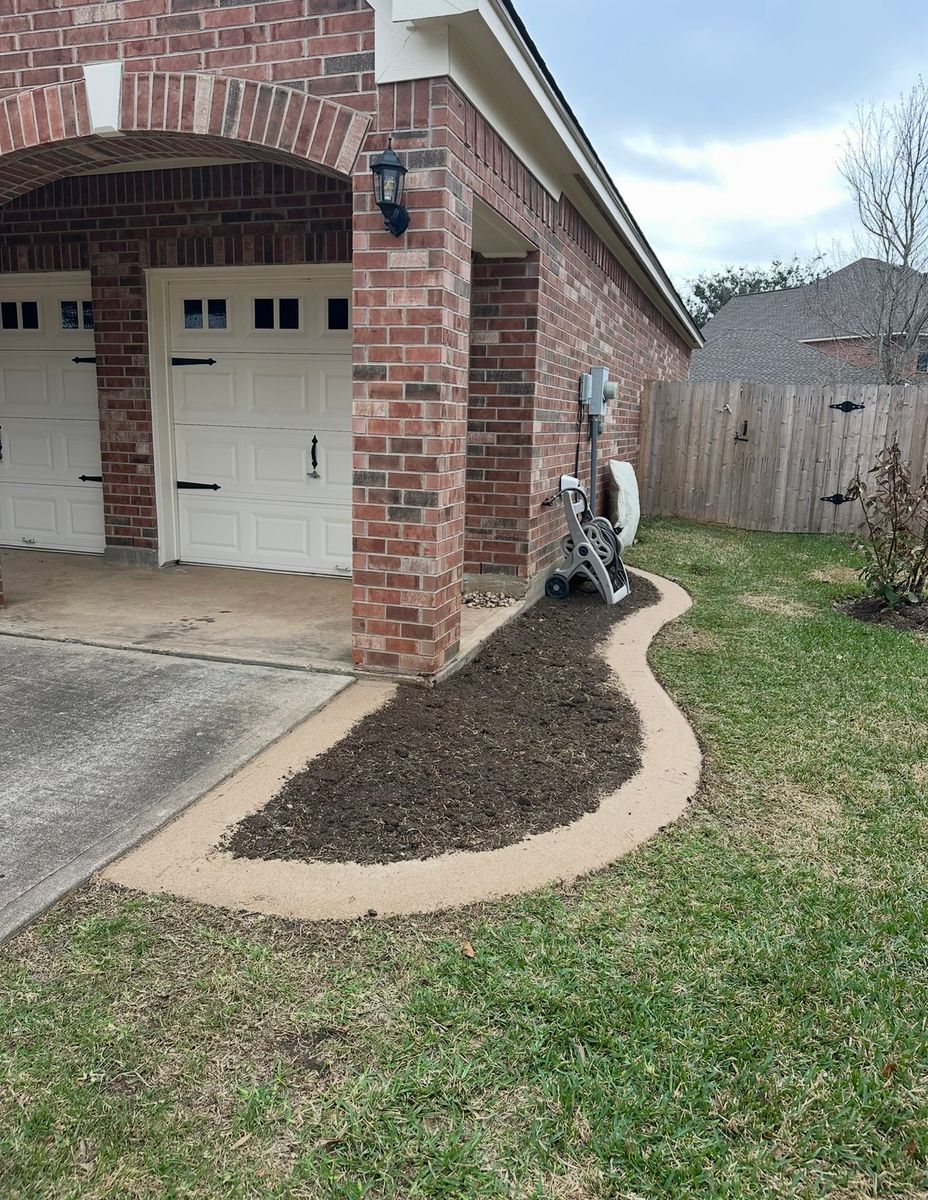 Custom Carved Concrete for Texas Curb N Borders in Houston, TX