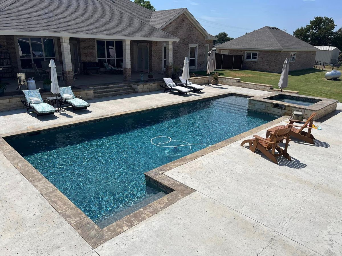 Pool Deck Paving for JP Pools, LLC in Gatesville, TX