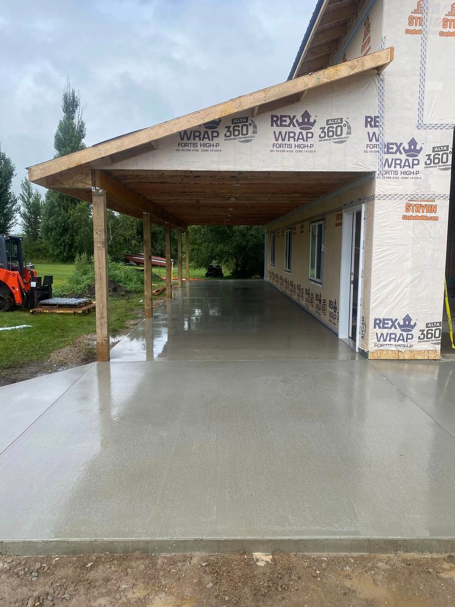 Patio and Driveways for Johnson Concrete in New London, MN