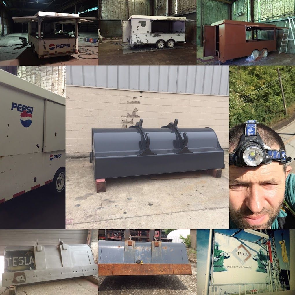 Machine Painting and Restoration for Tesla Construction LLC in Akron, OH