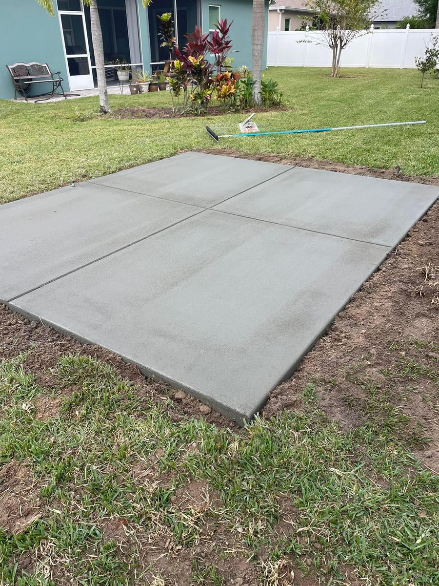 Concrete Slab Installation for Green Hammer Concrete in Palm Bay, Florida