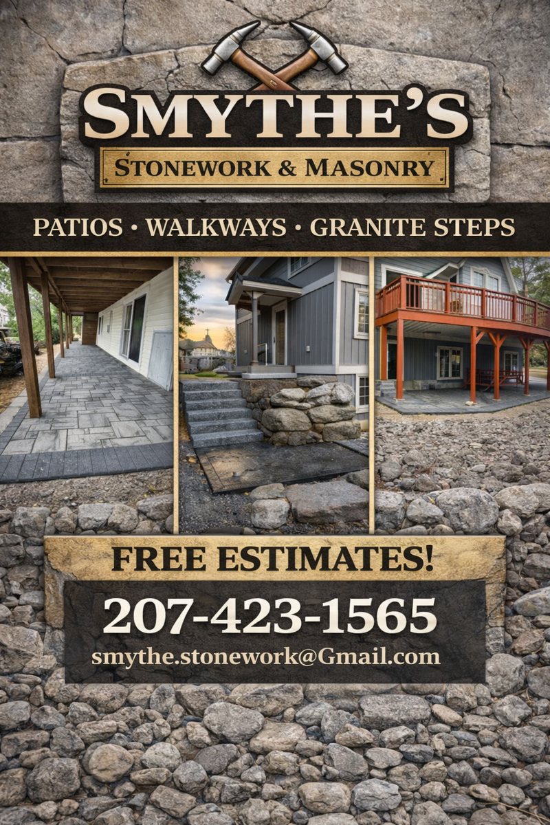 Step Installation for Smythe’s Stonework & Masonry in Buxton, ME