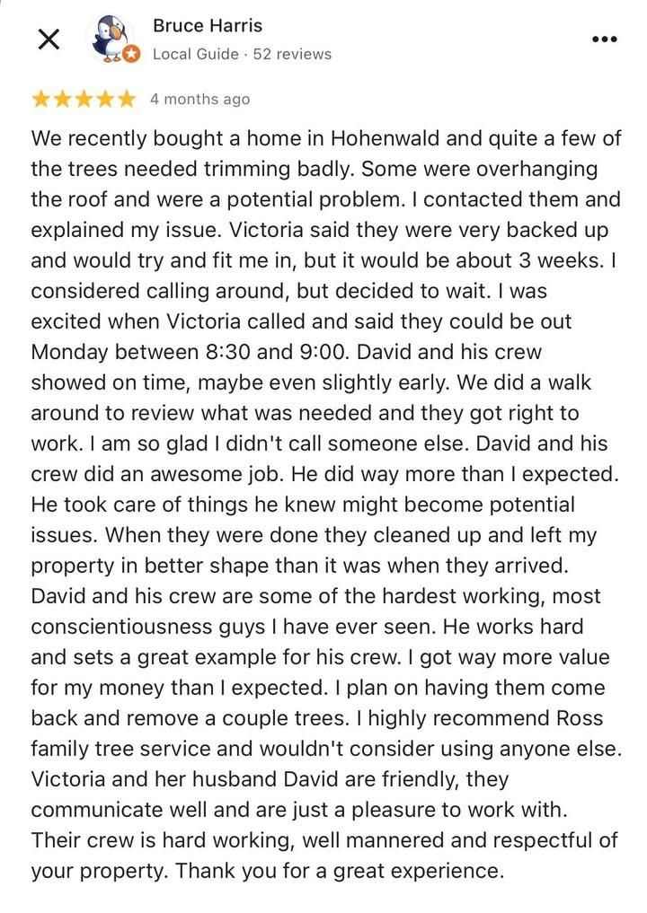 Tree Removal for Ross Family Tree Service LLC  in Hohenwald, TN