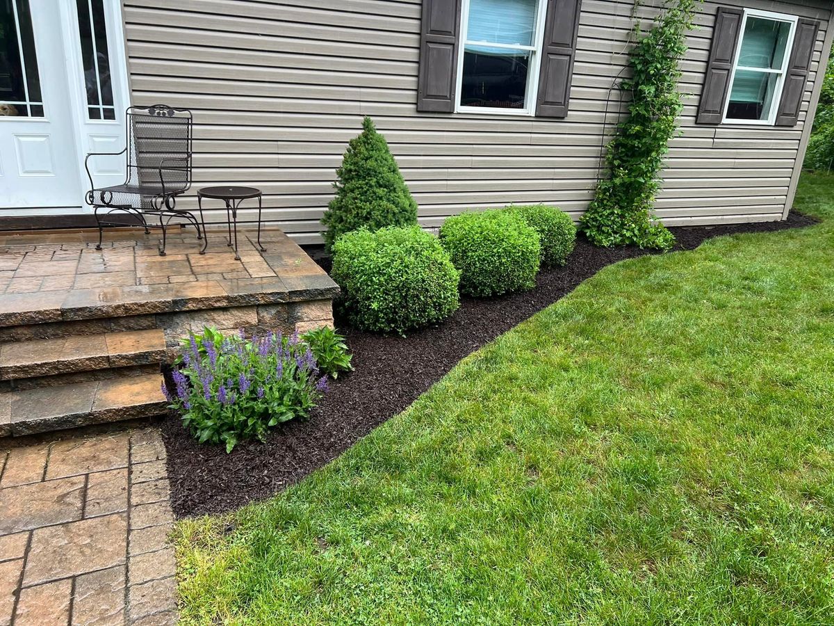 Mulch Installation for Denicola’s Lawn Care in Oxbow,  NY