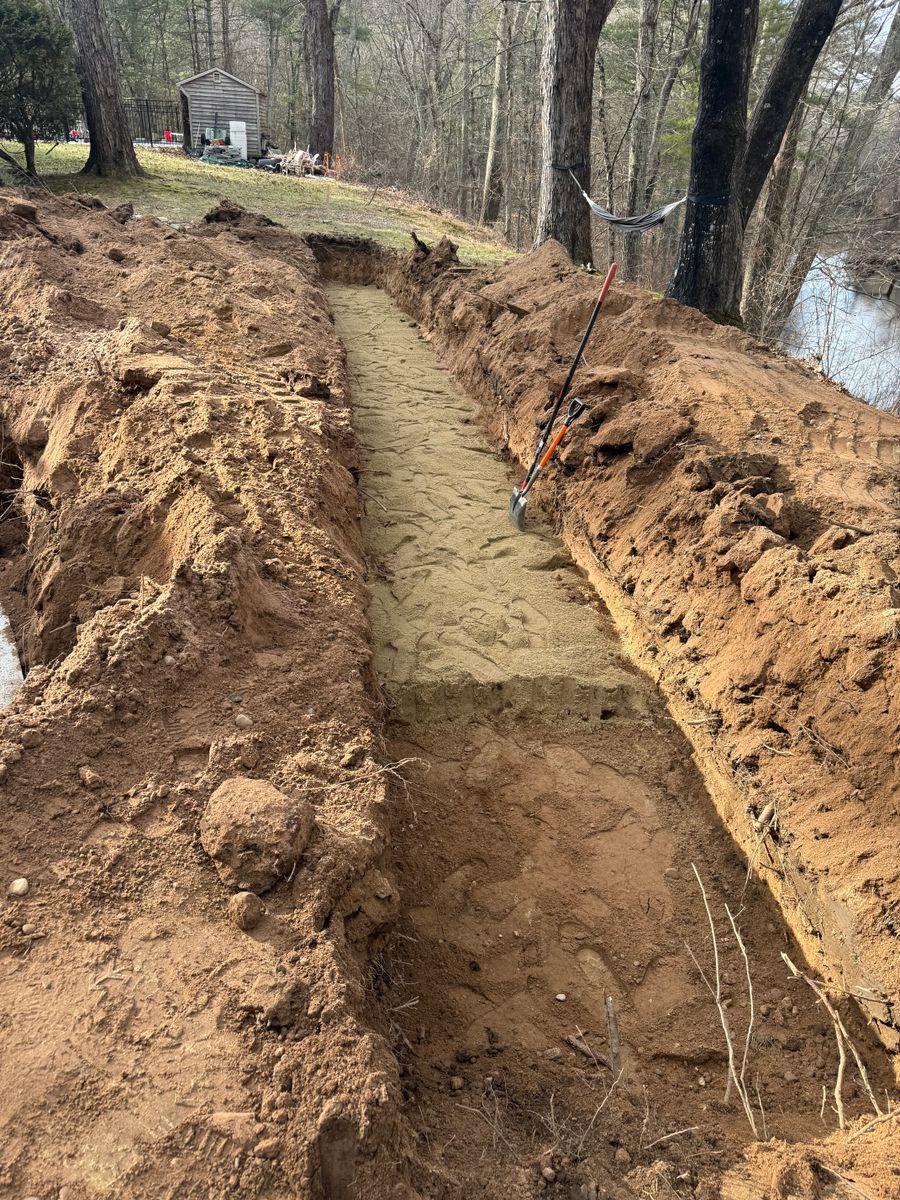 Drainage and storm water for Triple C’s Excavation in Ashford, CT