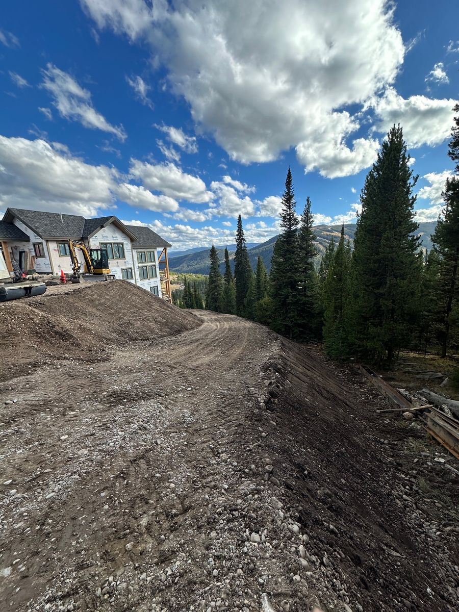 Grading /Dirt Work for R&H Homes in Bozeman, MT