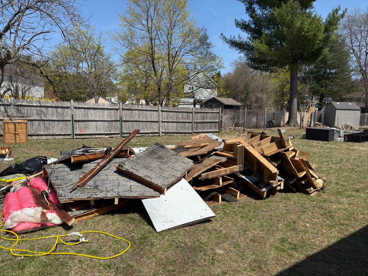Shed demolition for Quality Demo Services LLC in Lawrence, MA