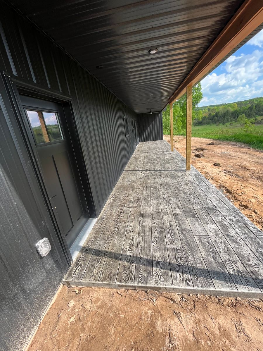 Stamped Concrete Installation for JR Concrete in Cadillac, MI