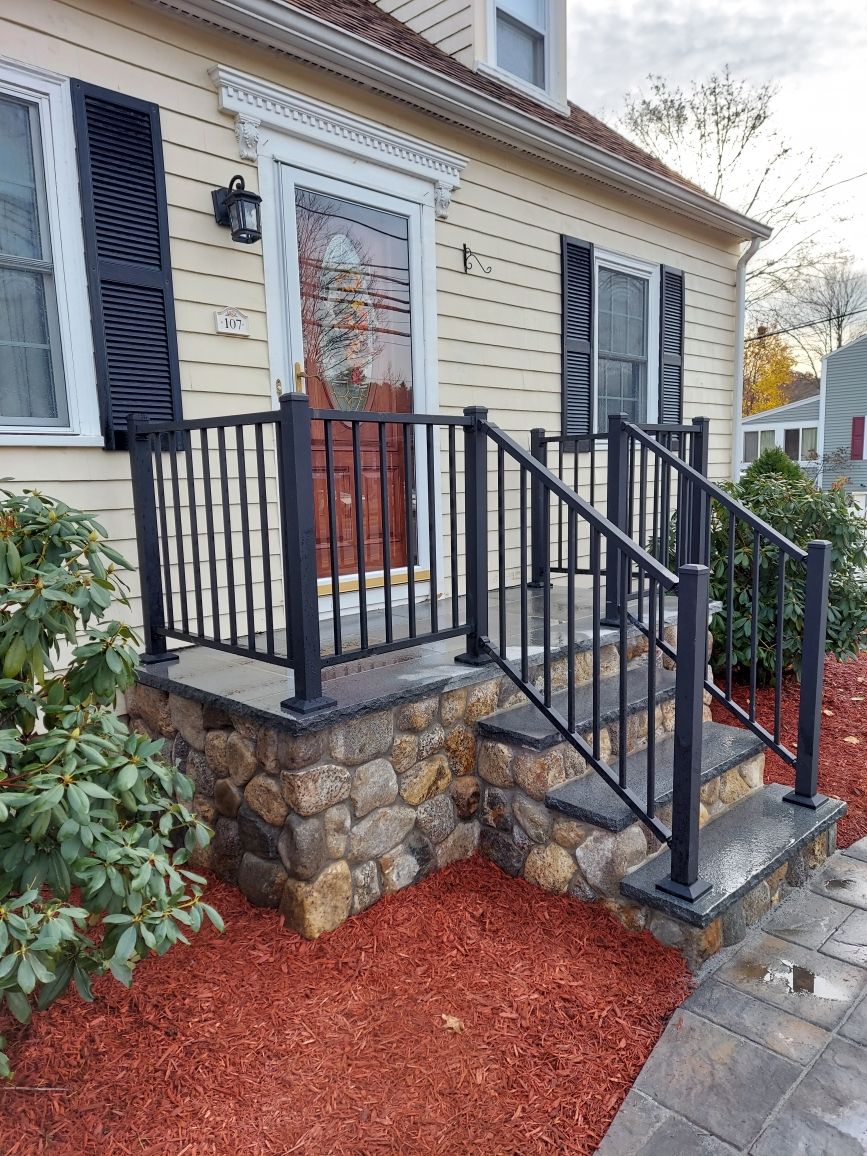 Landscape Installation for Gonsalves Masonry & Construction in Maynard, MA