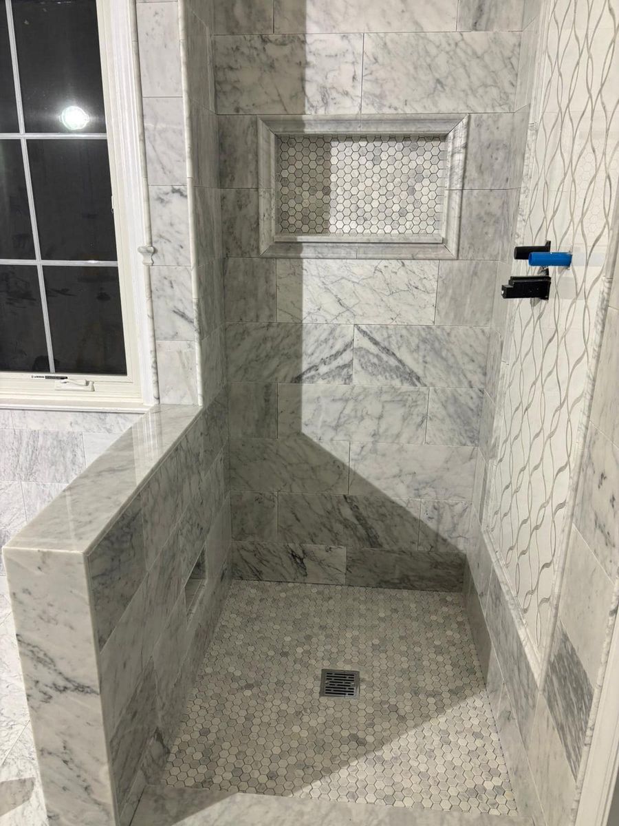 Bathroom Tiling Installation for Novo Tile Co. in Lillington, NC