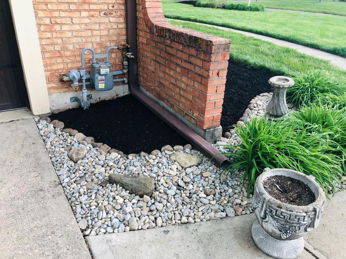 Mulch/Rock Installation for OneCallCuts in Middletown, OH
