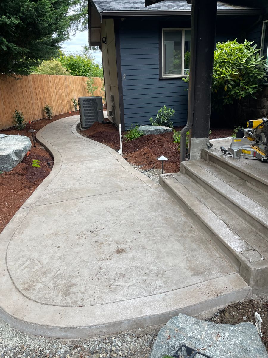 Sidewalk Installation for MD Construction & Sewer in North Yelm, WA