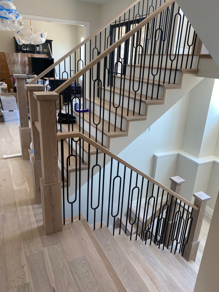 Finished stairs for Blair Construction & Home Improvement in St. Charles, MO