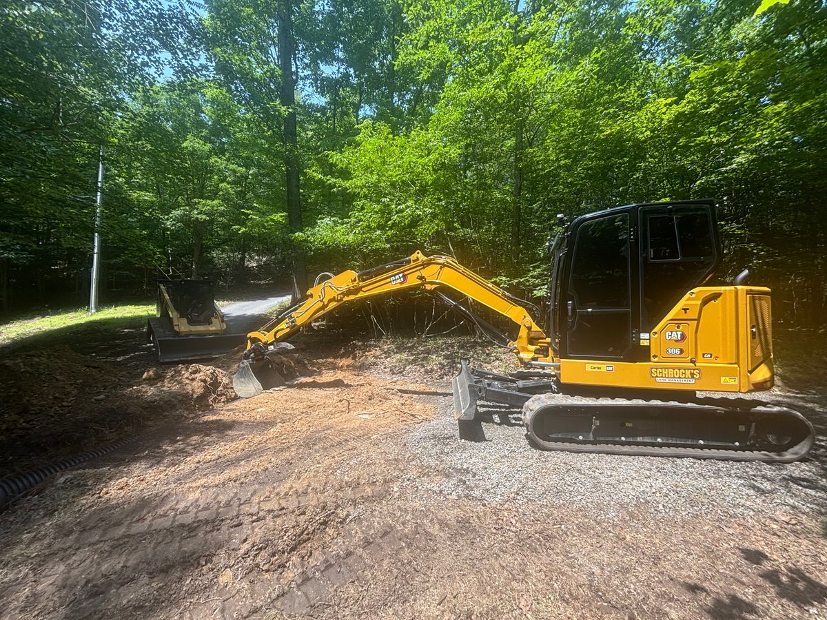 Grading for Schrock’s Land Management in Northern Virginia, Shenandoah Valley, VA