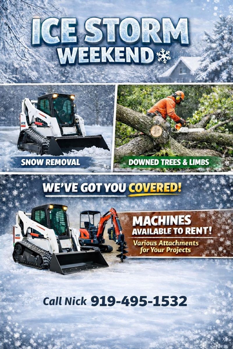 Skid Steer Work for Advantage Rental And Services in Youngsville, NC