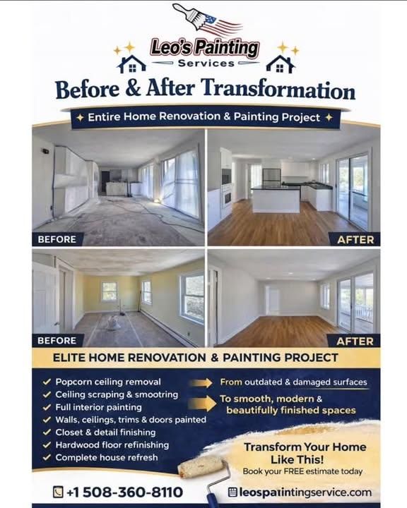 Interior Painting for LEO'S PAINTING & HOME SOLUTIONS in Cape cod, MA